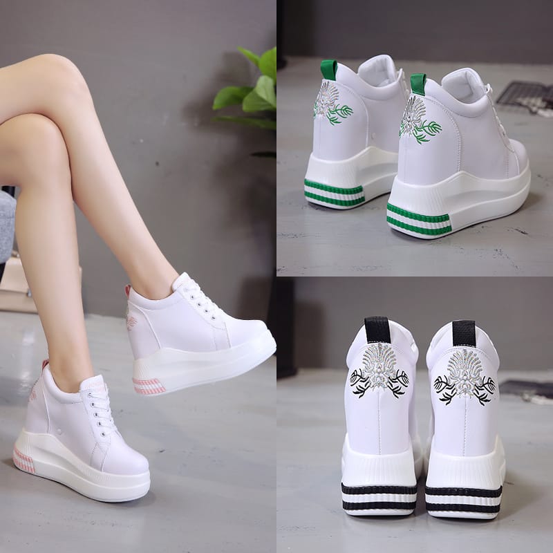 Women's Wedge Sneakers Summer Fashion Breathable High Heels Ladies Casual Shoes Vulcanize Women Platform Shoe Female Spring 2022
