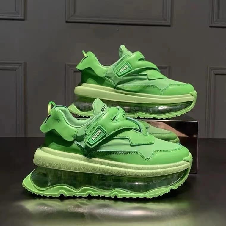 Women's Air-cushioned Sneakers Green Luxury Women Shoes Damping Running Comfy Platform Shoes Brand Designer Sneakers for Women
