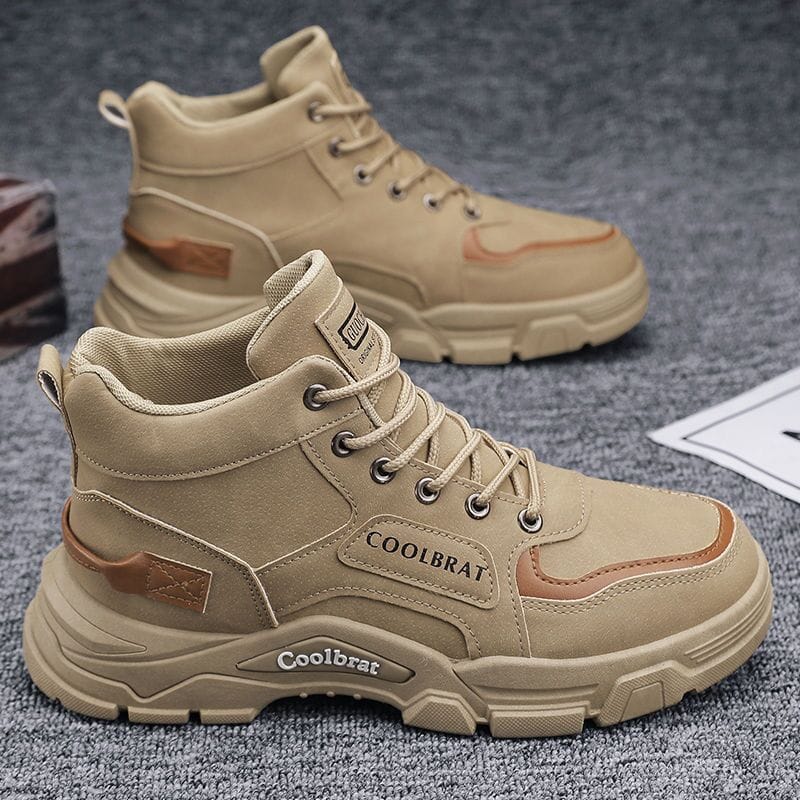 Brand Men's Boots Light Non-slip Sports Casual Shoes for Man New Anti Slip Comfortable Mountaineering Boots Working Shoes Boots