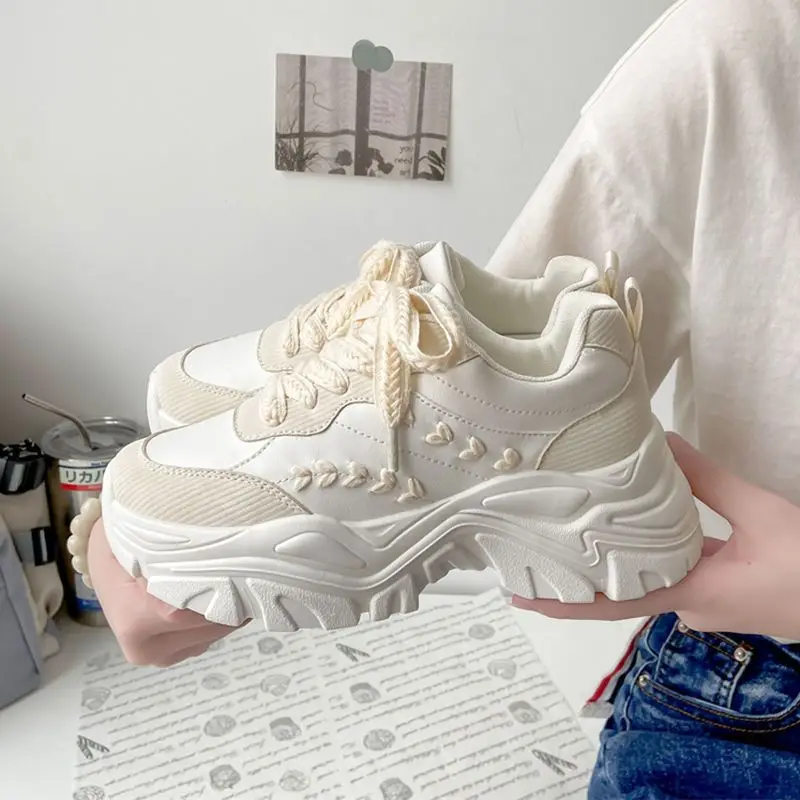 Women's Chunky Sneakers Trendy Brand Running Shoes for Women 2024 Platform Vulcanize Shoes Breathable Casual Zapatillas De Mujer