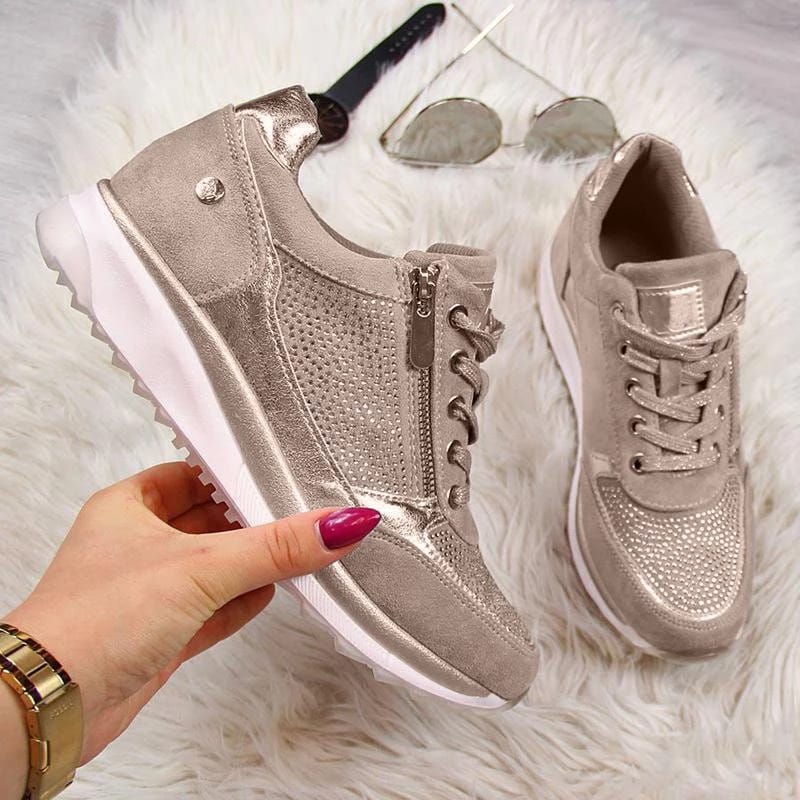 Women's Wedges Sneakers Vulcanize Shoes Sequins Shake Shoes Fashion Girls Sport Shoes Woman Sneakers Shoes Woman Footwear
