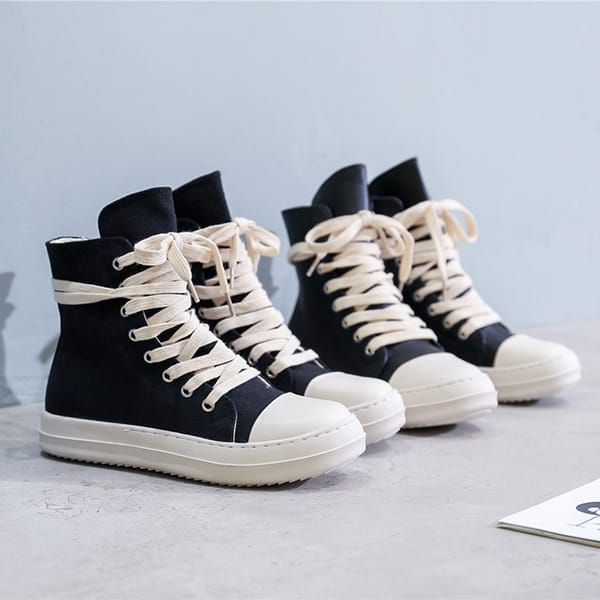 Women Flats Sneakers For Women PU&Canvas Unisex Lace Up Shoes Round Head Comfortable Plus Size 35-44 Platform Brand New Classic